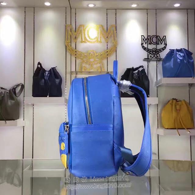 MCM女包 原單 經典款 MCM子母包 前面袋子可拆卸 Cosmo圖案 MCM女雙肩背包  mdmc1017